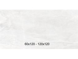 Akron White 60x120, 120x120 cm - Carrelage effet marbre