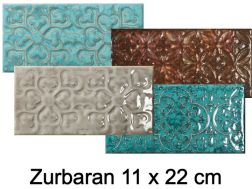 Zurbaran 11 x 22 cm - Carrelage brillant, au style art déco, des années folles