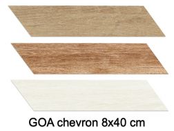 GOA - Carrelage à l'aspect parquet bois, en chevron