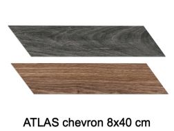 ATLAS - Carrelage à l'aspect parquet bois, en chevron