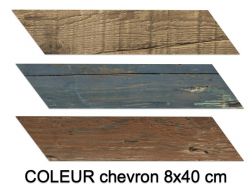 COLEUR - Carrelage à l'aspect parquet bois, en chevron