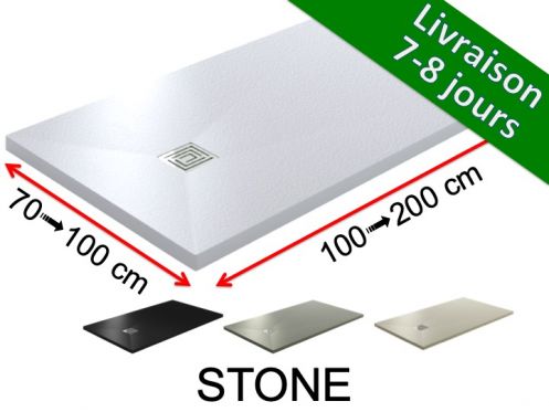 Receveurs de douche, extra plat, antidrapant - STONE 120