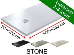 Receveurs de douche, extra plat, antidérapant - STONE 145