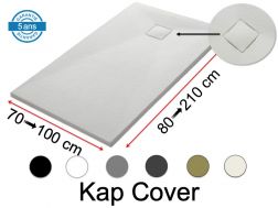 Receveur de douche avec cache siphon en résine - KAP CORVER