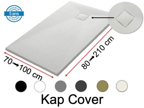 Receveur de douche avec cache siphon en rsine - KAP CORVER