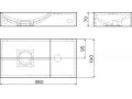 -20__percent__ Lave mains, 38x19 cm, plage  droite, robinetterie mural - VALE 38
