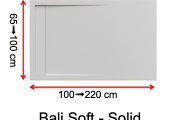 Receveur de douche, caniveau, en résine minérale, Solid Surface - BALI 
