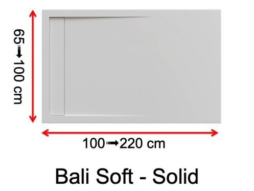 Receveur de douche, caniveau, en rsine minrale, Solid Surface - BALI 
