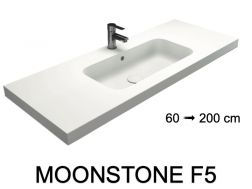 Vaskeplade, vÃ¦ghÃ¦ngt eller fritstÃ¥ende, i mineralharpiks - MOONSTONE F5