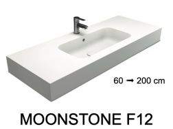 Plan vasque, suspendue ou à poser, en résine minérale - MOONSTONE F12