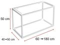 Structure acier noir ou blanc, pour lavabo suspendu, sur mesure - ATELIER ZE50