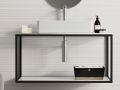 Structure acier noir ou blanc, pour lavabo suspendu, sur mesure - ATELIER ZE50