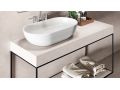 Structure acier noir ou blanc, pour lavabo suspendu, sur mesure - ATELIER ZE50