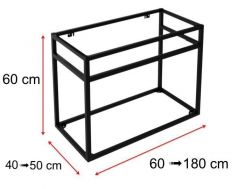 Structure acier noir ou blanc, pour lavabo suspendu, sur mesure - ATELIER ZE60