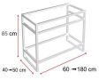 Structure acier, sur pieds, pour lavabo, finitions noir ou blanc, sur mesure - ATELIER ZE85