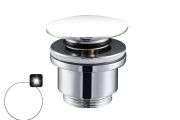 Bonde de lavabo push up céramique blanc brillant