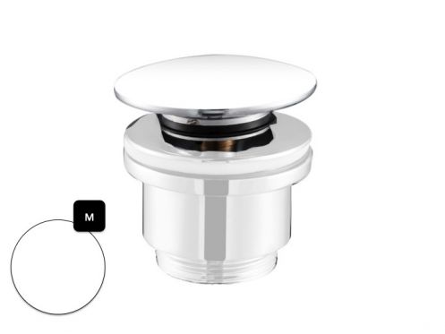 Bonde de lavabo push up blanc mat