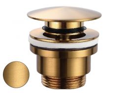 Push-up wastafelafvoer met overloop geborsteld goud