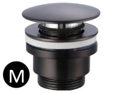 Bonde de lavabo push up noir mat