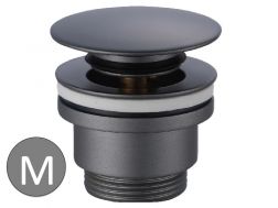 Bonde de lavabo push up gris mat