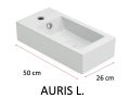 Lave mains, 50 x 26 cm, robinetterie  gauche - AURIS gauche