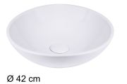 Servant Ø 40 cm, hvid keramik - TREND 415