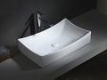 Håndvask, 66x40 cm, i hvid keramik - TREND 416