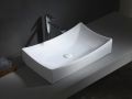 Vasque lavabo 66x40 cm, en cramique blanc - TREND 416