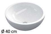 Vasque Ø 40 cm, en céramique blanc - TREND 4030