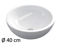 Vasque Ø 40 cm, en céramique blanc - TREND 4030