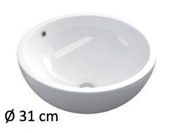 Vasque Ø 31 cm, en céramique blanc - TREND 4030B