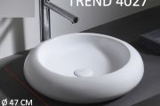 Vasque Ø 47 cm, en céramique blanc - TREND 4027