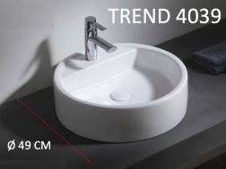Vasque Ø 49 cm, en céramique blanc - TREND 4039