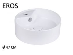 Vasque Ø 47 cm, en céramique blanc - EROS