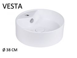 Vasque Ø 38 cm, en céramique blanc - VESTA