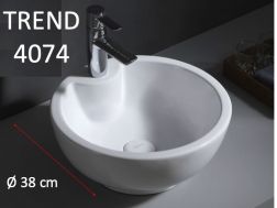 Vasque Ø 40 cm, en céramique blanc - TREND 4074