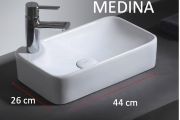 Vasque lavabo 44x23 cm, en céramique blanc - MEDINA