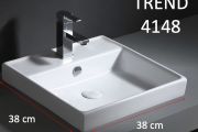 Vasque lavabo 38x38 cm, en céramique blanc - TREND 4148