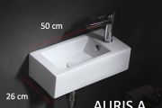 Lave mains, 50x26 cm, robinetterie à droite - AURIS droite