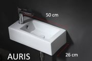 Lave mains, 50 x 26 cm, robinetterie à gauche - AURIS gauche