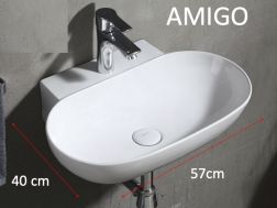 Lave mains, 57 x 40 cm, céramique - AMIGO