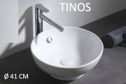 Vasque Ø 41 cm, en céramique blanc - TINOS