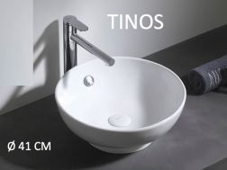 Vasque Ø 41 cm, en céramique blanc - TINOS