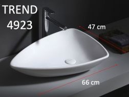 Vasque lavabo 66x47 cm, en céramique blanc - TREND 4923