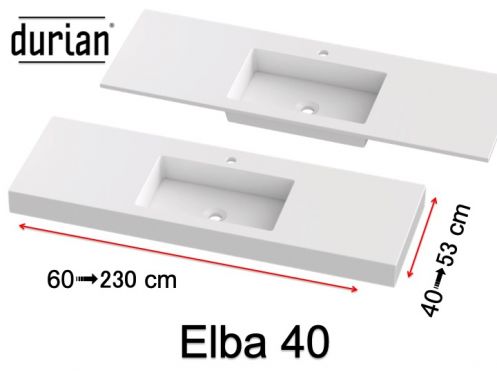 Plan vasque, Solid-Surface Durian - ELBA 40