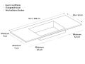 Plan vasque, Solid-Surface Durian - ELBA 35/20 SPECIAL