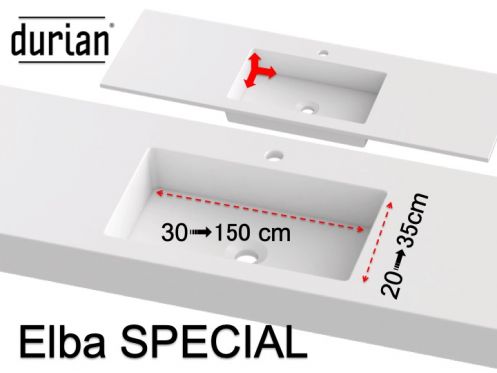 Vanity top, Solid-Surface DurianÂ® - ELBA SPECIAL