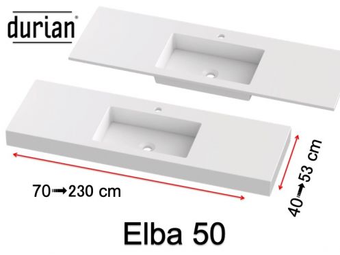 Plan vasque, Solid-Surface Durian - ELBA 50