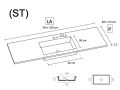 Plan vasque, Solid-Surface Durian - ELBA 50