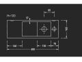Lave-mains, 17 x 48 cm, robinetterie  droite - RECTO 48 A